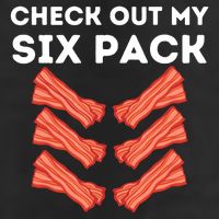 Funny Abs Check Out My Six Pack Humor Food Bacon Lovers Adult Drive Performance Visor