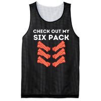 Funny Abs Check Out My Six Pack Humor Food Bacon Lovers Mesh Reversible Basketball Jersey Tank