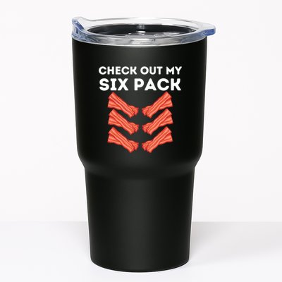 Funny Abs Check Out My Six Pack Humor Food Bacon Lovers Tumbler