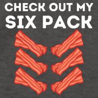 Funny Abs Check Out My Six Pack Humor Food Bacon Lovers Vector Backpack