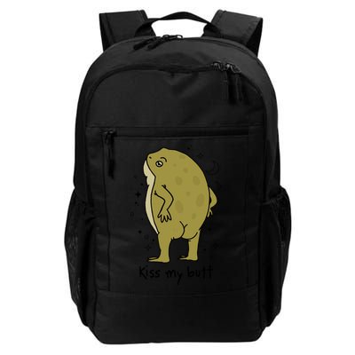 Frog Art Cottagecore Kiss My Butt Funny Frog Lovers Adult Backpack
