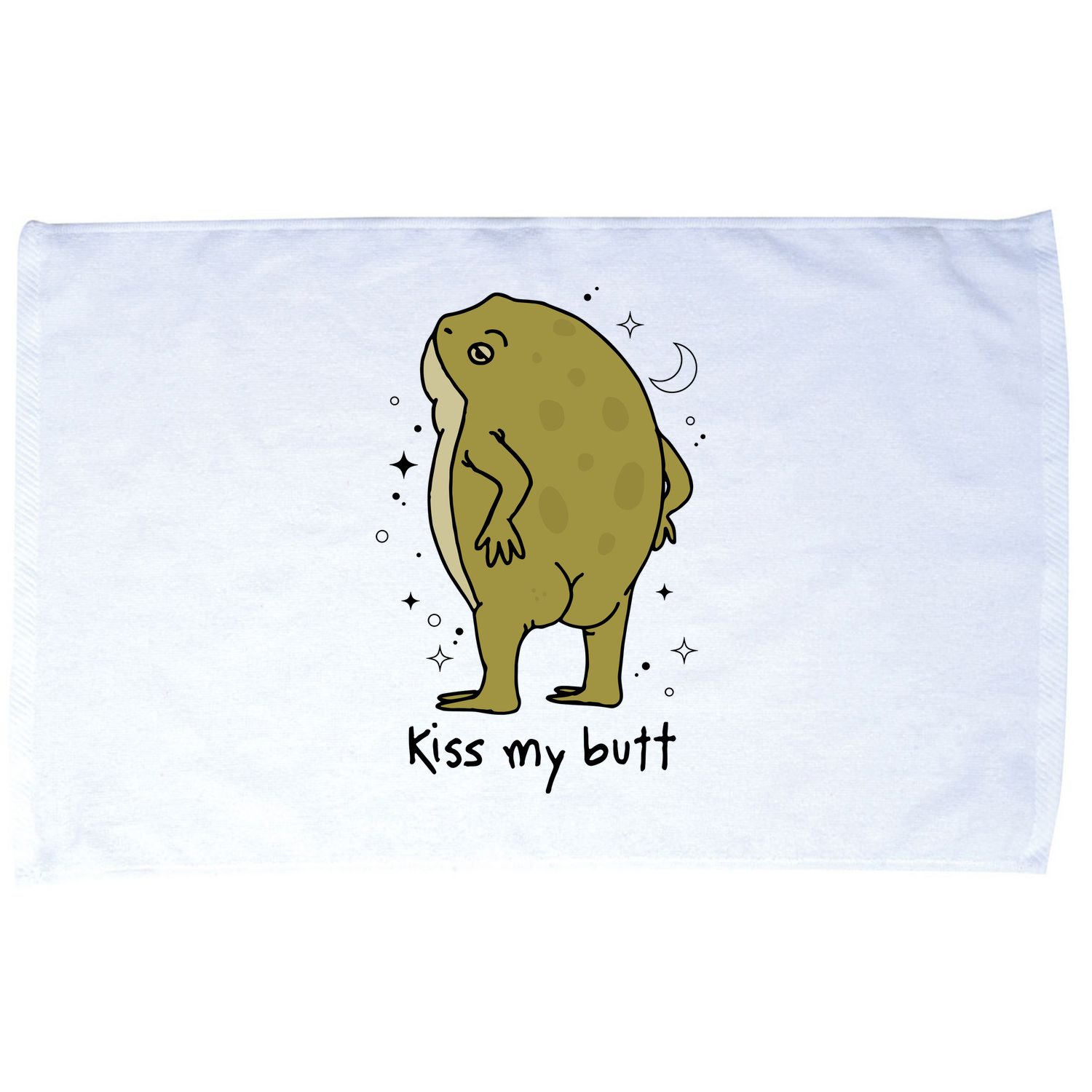 Frog Art Cottagecore Kiss My Butt Funny Frog Lovers Adult Microfiber Hand Towel