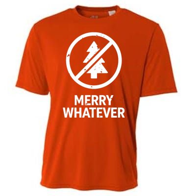 Funny Anti Christmas Grumpy Christmas Merry Whatever Cooling Performance Crew T-Shirt