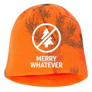 Funny Anti Christmas Grumpy Christmas Merry Whatever Kati - Camo Knit Beanie