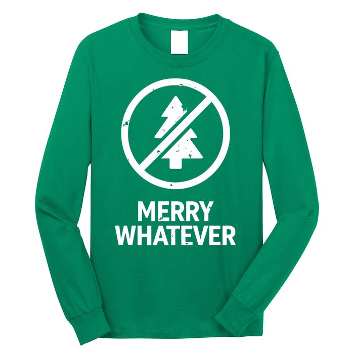 Funny Anti Christmas Grumpy Christmas Merry Whatever Long Sleeve Shirt