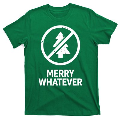 Funny Anti Christmas Grumpy Christmas Merry Whatever T-Shirt