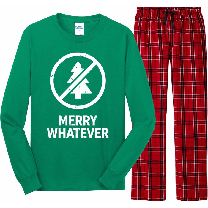 Funny Anti Christmas Grumpy Christmas Merry Whatever Long Sleeve Pajama Set