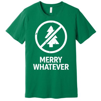 Funny Anti Christmas Grumpy Christmas Merry Whatever Premium T-Shirt