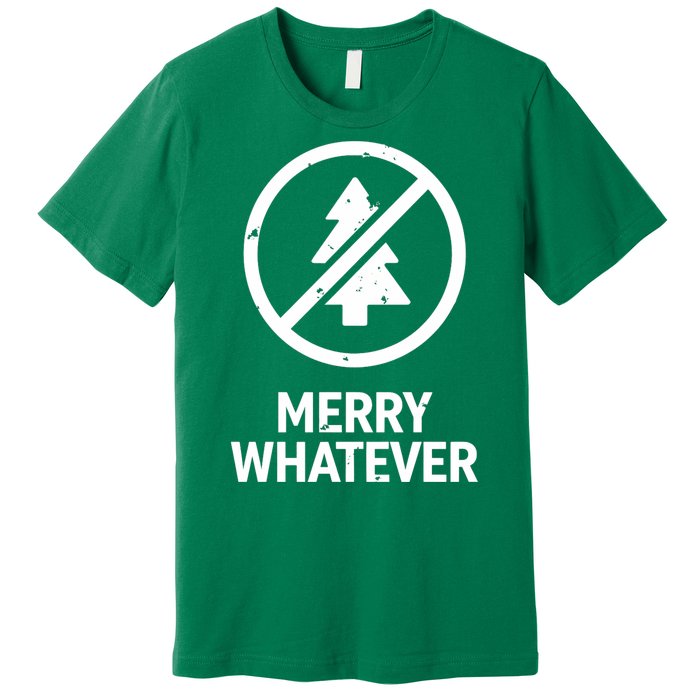 Funny Anti Christmas Grumpy Christmas Merry Whatever Premium T-Shirt