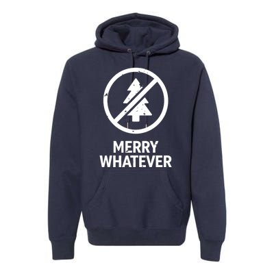 Funny Anti Christmas Grumpy Christmas Merry Whatever Premium Hoodie