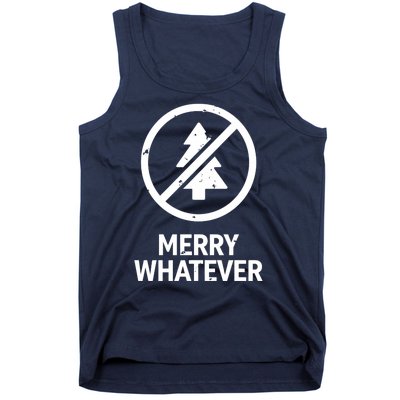 Funny Anti Christmas Grumpy Christmas Merry Whatever Tank Top