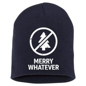 Funny Anti Christmas Grumpy Christmas Merry Whatever Short Acrylic Beanie