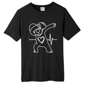 Funny And Cute Valentines Day Dabbing Puppy Heart Cool Gift Tall Fusion ChromaSoft Performance T-Shirt