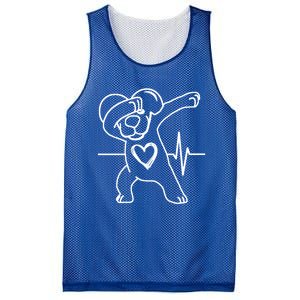 Funny And Cute Valentines Day Dabbing Puppy Heart Cool Gift Mesh Reversible Basketball Jersey Tank