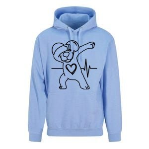 Funny And Cute Valentines Day Dabbing Puppy Heart Cool Gift Unisex Surf Hoodie