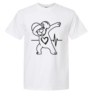 Funny And Cute Valentines Day Dabbing Puppy Heart Cool Gift Garment-Dyed Heavyweight T-Shirt