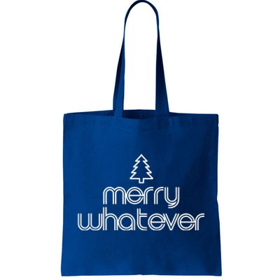 Funny Anti Christmas Grumpy Christmas Merry Whatever Tote Bag