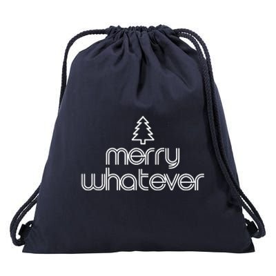 Funny Anti Christmas Grumpy Christmas Merry Whatever Drawstring Bag