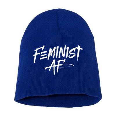 Feminist Af Cute Gift Great Gift Political Protest 'S Rights Gift Short Acrylic Beanie