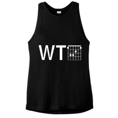 Fun And Cool Wtf With F Chord Gift Ladies PosiCharge Tri-Blend Wicking Tank