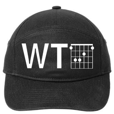 Fun And Cool Wtf With F Chord Gift 7-Panel Snapback Hat