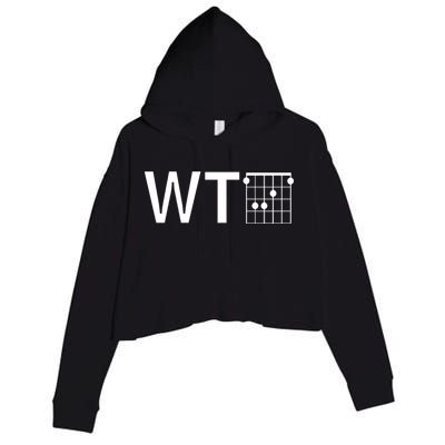 Fun And Cool Wtf With F Chord Gift Crop Fleece Hoodie