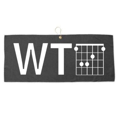 Fun And Cool Wtf With F Chord Gift Large Microfiber Waffle Golf Towel