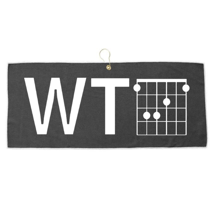 Fun And Cool Wtf With F Chord Gift Large Microfiber Waffle Golf Towel