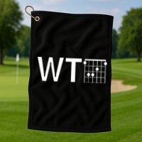 Fun And Cool Wtf With F Chord Gift Golf Towel