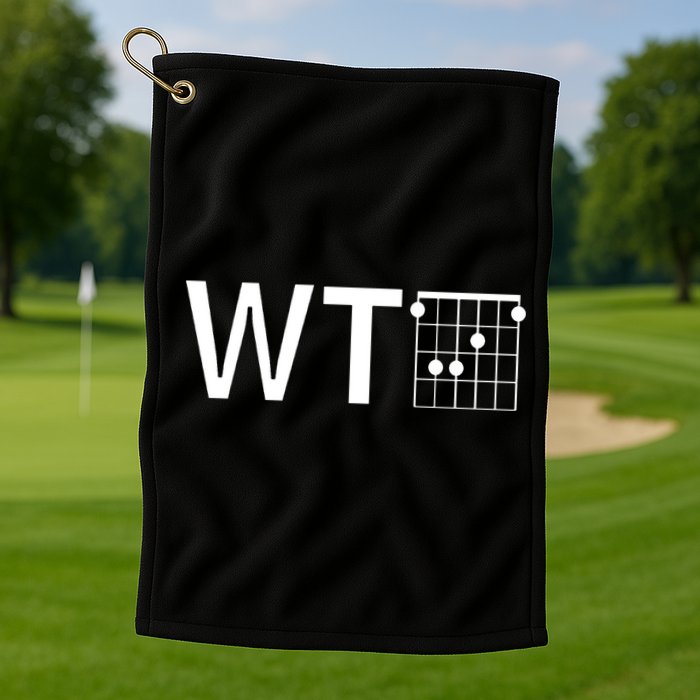 Fun And Cool Wtf With F Chord Gift Golf Towel