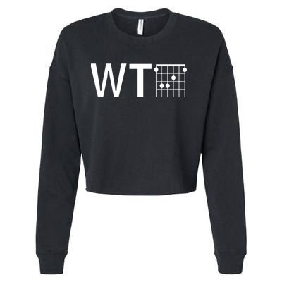 Fun And Cool Wtf With F Chord Gift Cropped Pullover Crew