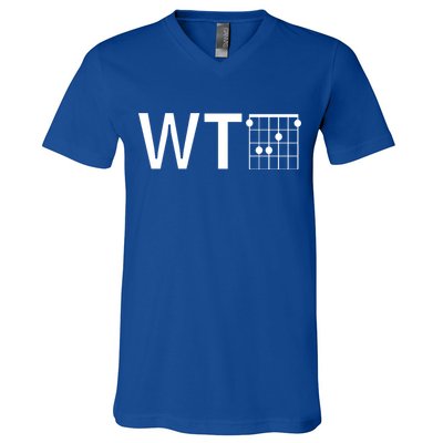 Fun And Cool Wtf With F Chord Gift V-Neck T-Shirt