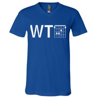 Fun And Cool Wtf With F Chord Gift V-Neck T-Shirt