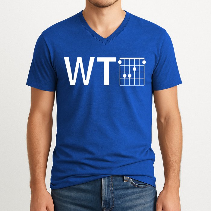 Fun And Cool Wtf With F Chord Gift V-Neck T-Shirt