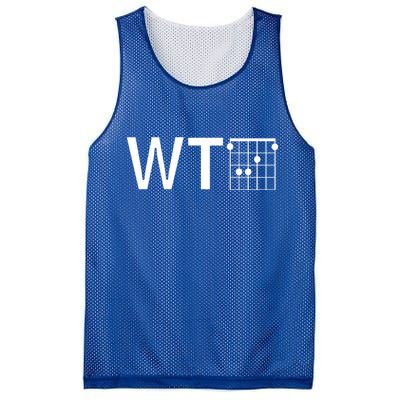 Fun And Cool Wtf With F Chord Gift Mesh Reversible Basketball Jersey Tank
