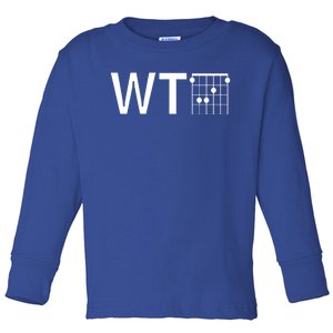 Fun And Cool Wtf With F Chord Gift Toddler Long Sleeve Shirt