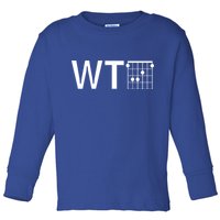 Fun And Cool Wtf With F Chord Gift Toddler Long Sleeve Shirt