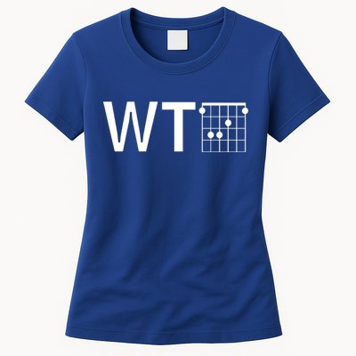 Fun And Cool Wtf With F Chord Gift Womens T-Shirt