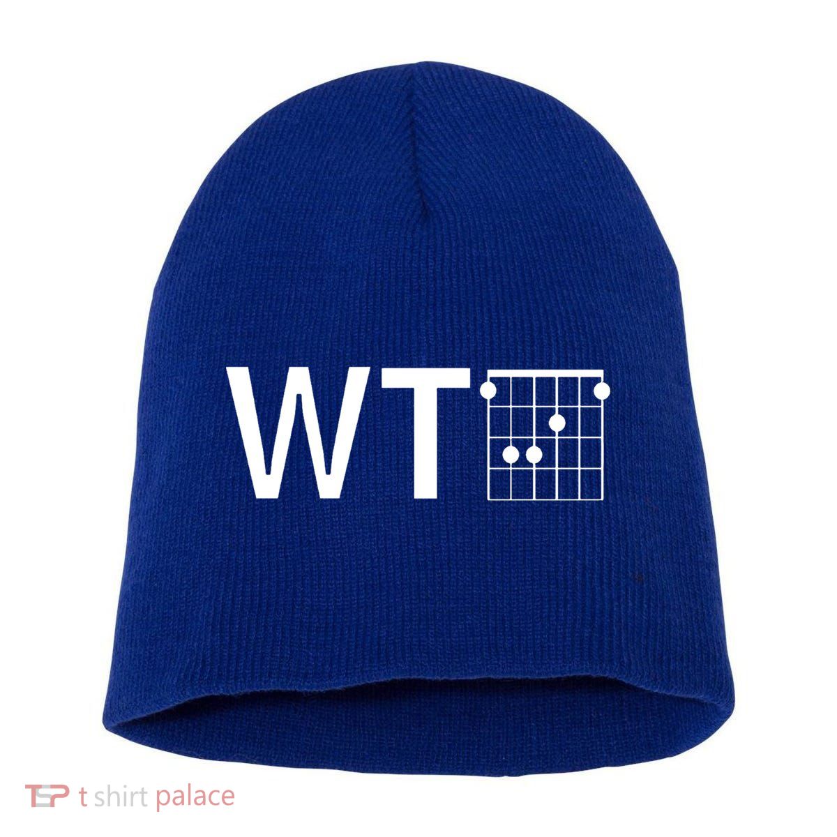 Fun And Cool Wtf With F Chord Gift Short Acrylic Beanie