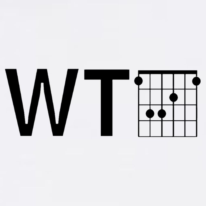 Fun And Cool Wtf With F Chord Gift Garment-Dyed Sweatshirt