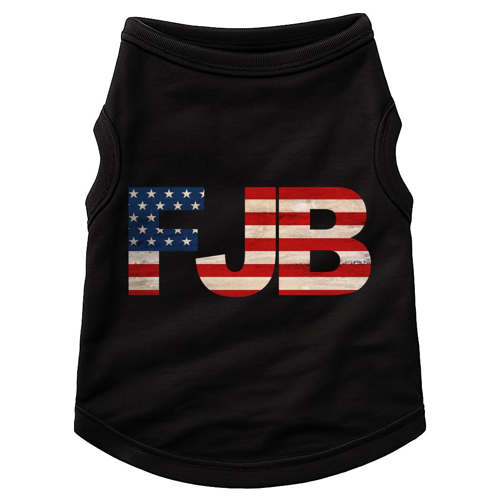 FJB American Camo Logo F*ck Joe Biden Doggie Tank