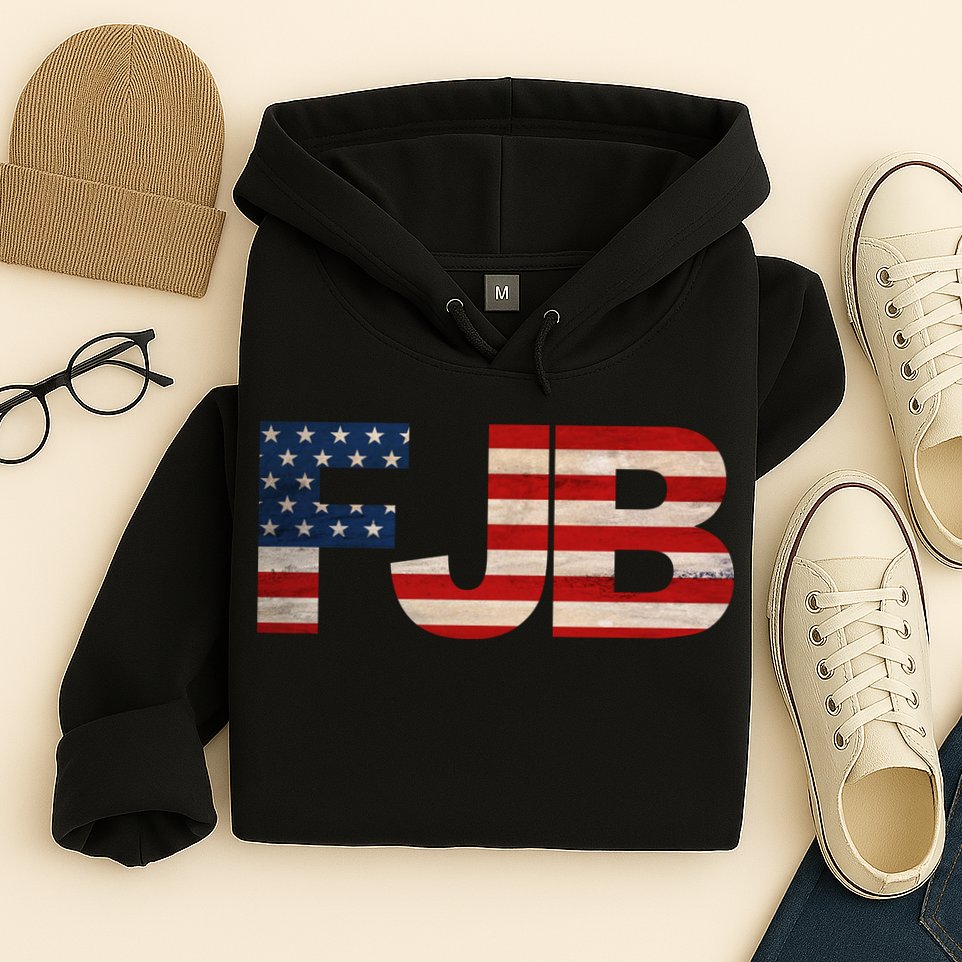 FJB American Camo Logo F*ck Joe Biden Hoodie
