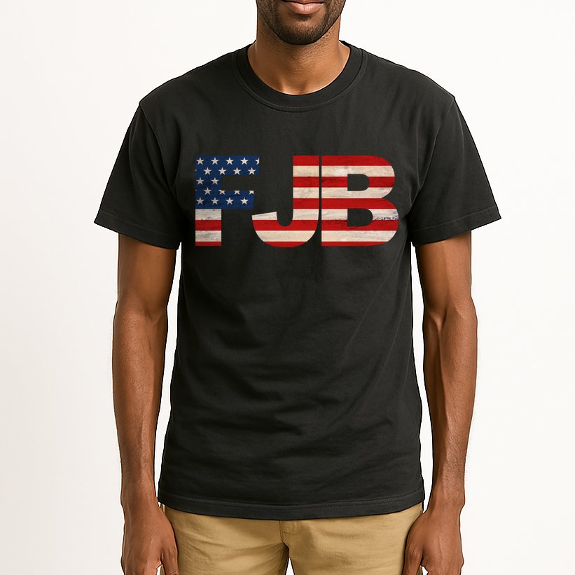 FJB American Camo Logo F*ck Joe Biden Tall T-Shirt