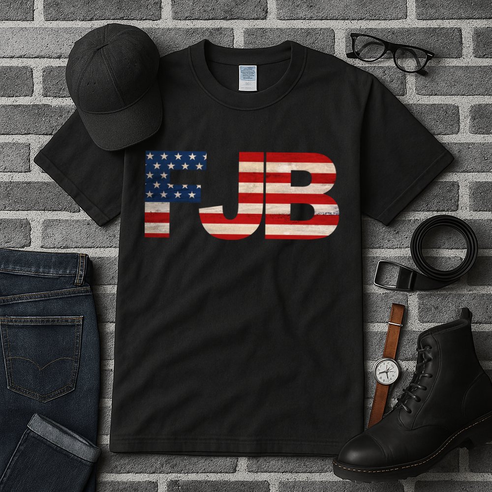 FJB American Camo Logo F*ck Joe Biden Tall T-Shirt