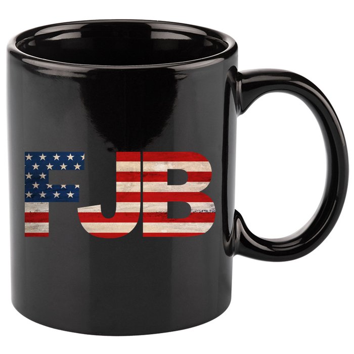 FJB American Camo Logo F*ck Joe Biden 11oz C Handle Ceramic Mug