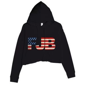 FJB American Camo Logo F*ck Joe Biden Crop Fleece Hoodie