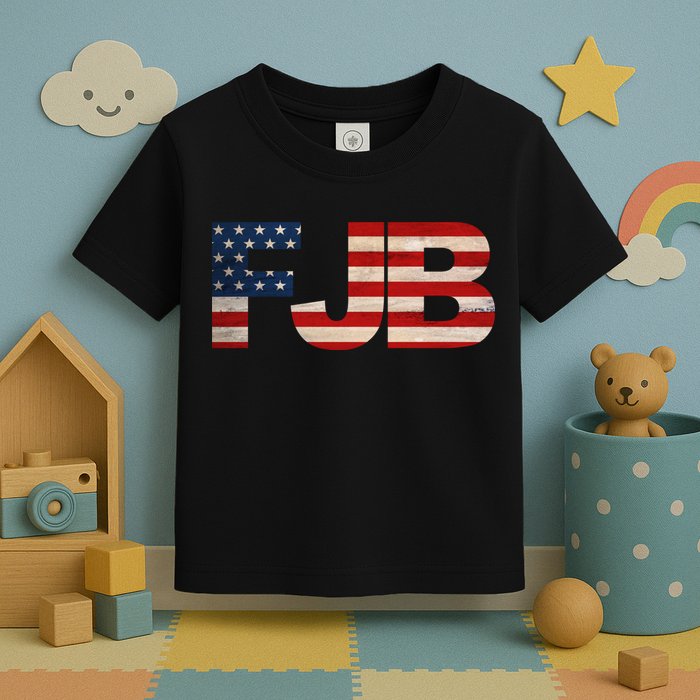 FJB American Camo Logo F*ck Joe Biden Toddler T-Shirt