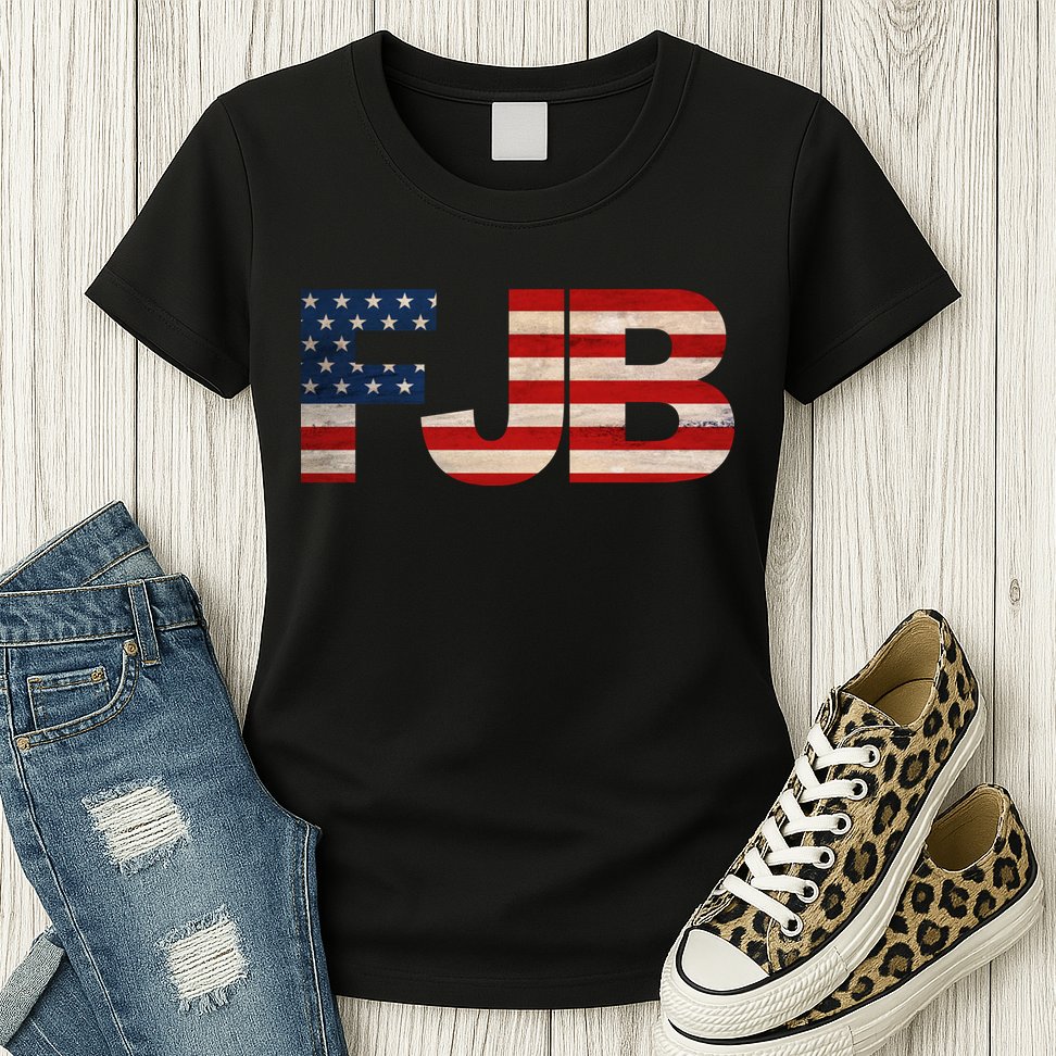 FJB American Camo Logo F*ck Joe Biden Womens T-Shirt