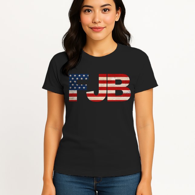 FJB American Camo Logo F*ck Joe Biden Womens T-Shirt