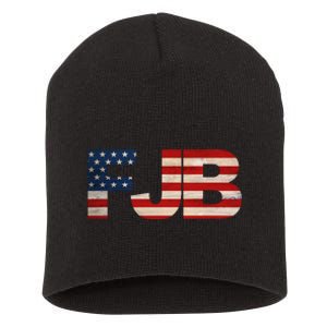 FJB American Camo Logo F*ck Joe Biden Short Acrylic Beanie